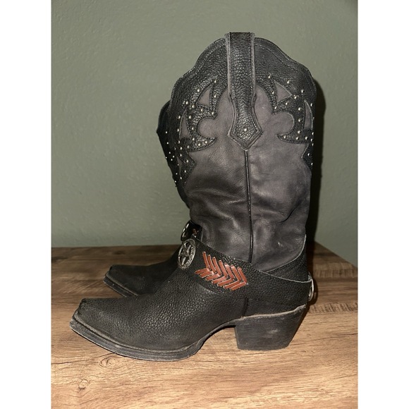 ESTAMPIDA Women's Boots Black Thomson/Crazy Size 7 US Preowned - Picture 5 of 12